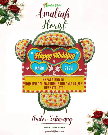 Papan Bunga Pernikahan Rendeng